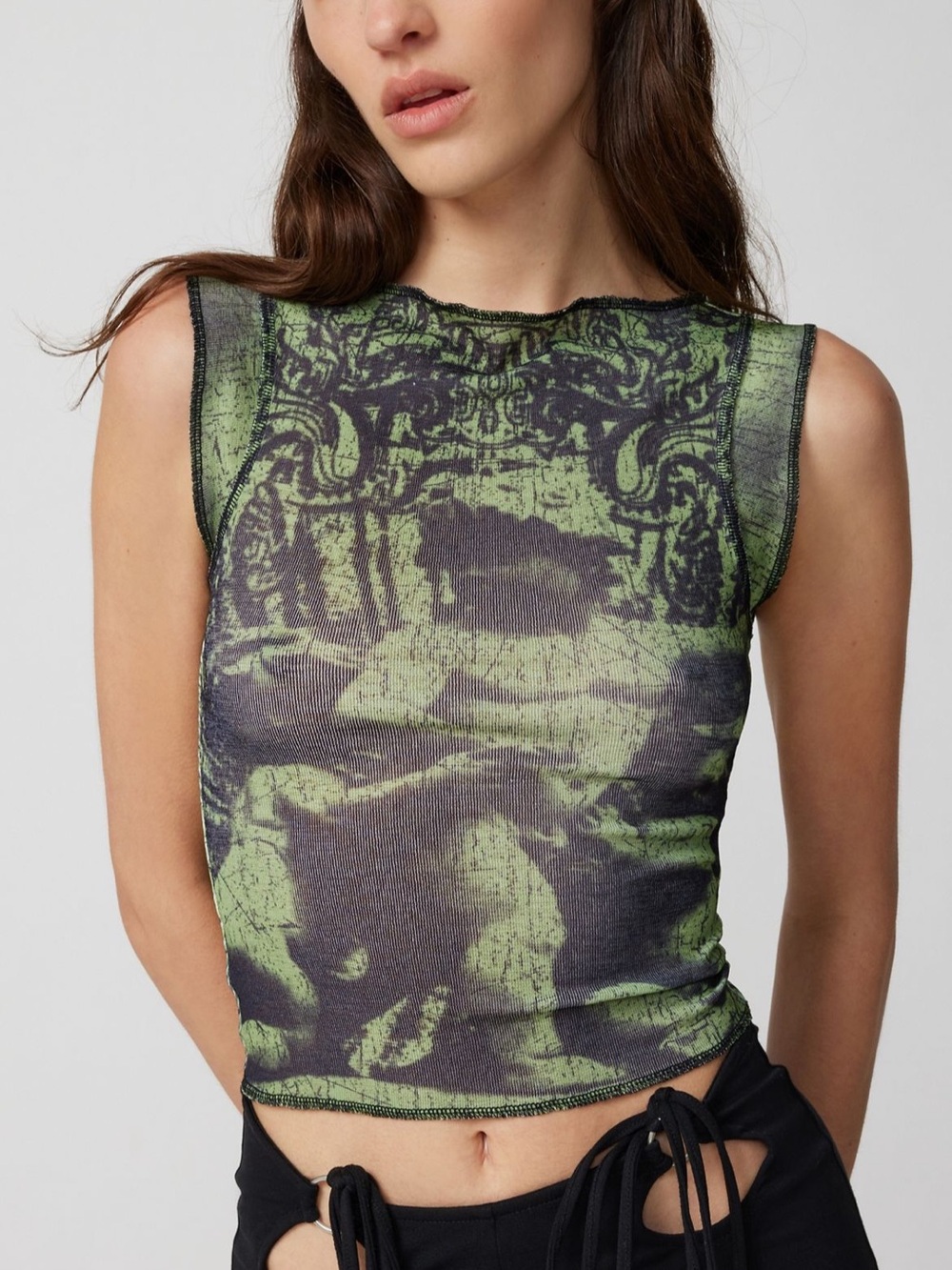 Mystical Cherub Mesh Tank Top